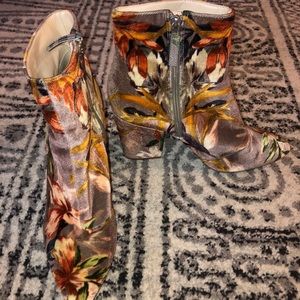 Velvet Floral booties